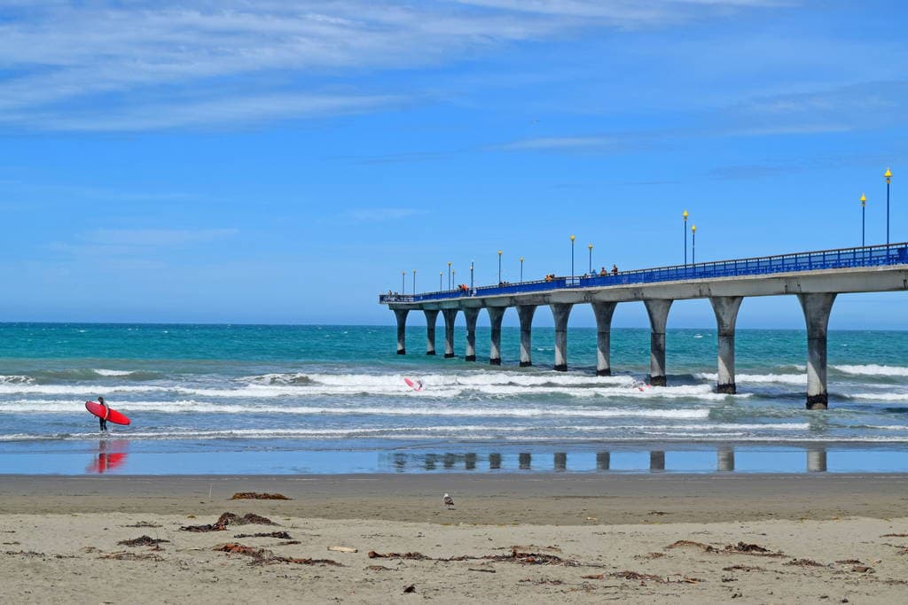 New Brighton surf cam showing conditions.